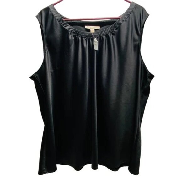 JM Collection Tops - JM Collection Tank Blouse Women's 22W Black Sleeveless Office Career Top NWOT